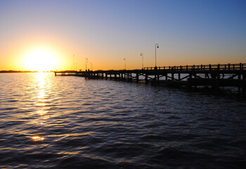 Fototapeta na wymiar Pier at Sunset