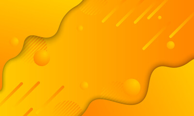 Abstract yellow liquid shape background. Vector illustration.