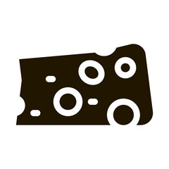 Piece Cheese Icon Vector Glyph Illustration