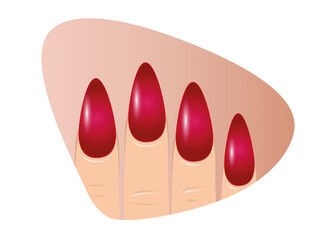 rot lackierte Fingernägel in Top Form