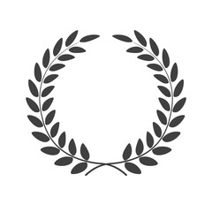 Laurel wreath isolated on white background. Vector illustration.