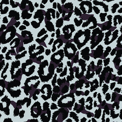 Leopard print pattern. Vector seamless background.  - 422133568