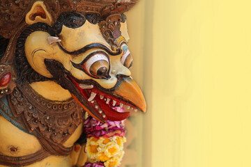 The divine bird is Garuda. The mount animal of Lord Vishnu. Mythological character of Hinduism....