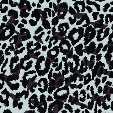 Leopard print pattern. Vector seamless background. 
