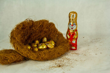 Easter egg nest bunny chocolates