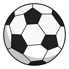 Soccer Ball Icon Black and White