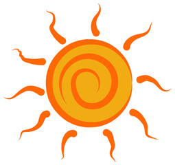 Sun doodle Vector illustration