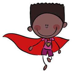 Super Hero Kid Vector illustration