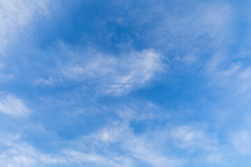 white clouds in the blue sky