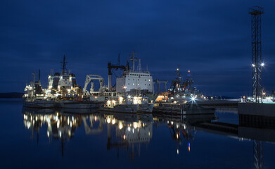 Obraz premium port at night