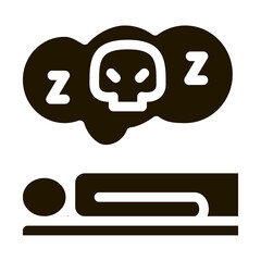 Dead Sleep Man Icon Vector Glyph Illustration