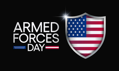 Armed forces day is observed in United States of America during May, it is a chance to show your support for the men and women who make up the Armed Forces community. Vector illustration.