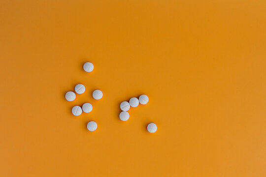 close-up of methylcobalamin tablets. dietary concept. dietary supplement topview