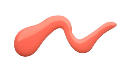 Blot of pink nail polish isolated on white