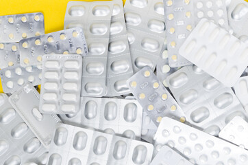 Pile of medical pills and capsules