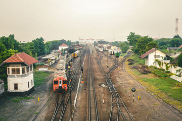 Obraz premium Railway in Yogyakarta