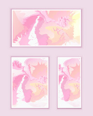 Abstract painting can be used as a trendy background for wallpapers, posters, cards, invitations, websites. Modern artwork. Marble effect painting