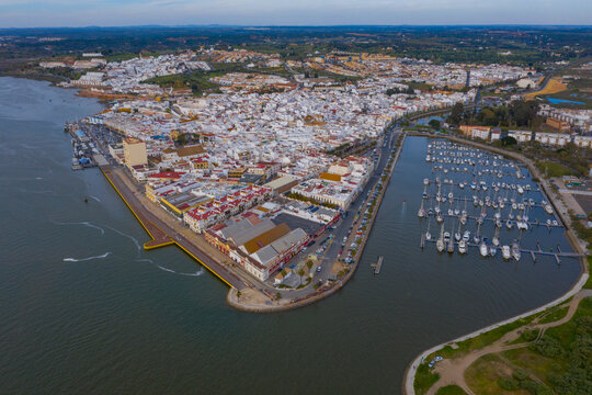 Aerial view of Ayamonte in Huelva Spain