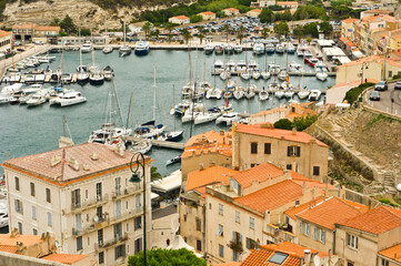Houses and cliffs, Bonifacio, Corsica