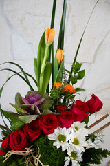 Stunning floral arrangement in studio