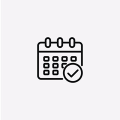 calendar icon sign vector