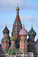 Fototapeta na wymiar The most beautiful Orthodox churches in the Moscow Kremlin