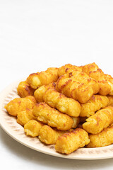 Potatoe croquettes served on the plate
