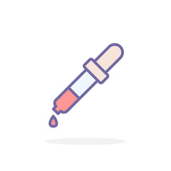 Pipette icon in filled outline style.