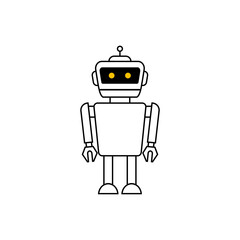 Chatbot line black icon. Personal voice assistance. Smart speaker artificial intelligence. Sign for web page, mobile app, button, logo. Vector illustration on white background.