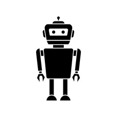 Robot icon. Simple pictogram for graphic and web design. Vector illustration on white background.