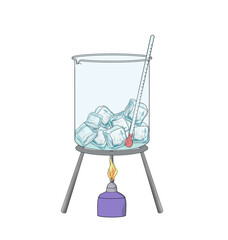 ice cubes in glass beaker. tr:( cam beher içinde buz küpleri)