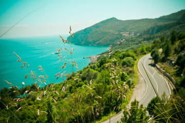 Obraz premium Panoramic road along the mediterranean coast