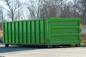 large iron waste bin dirty recycle metal