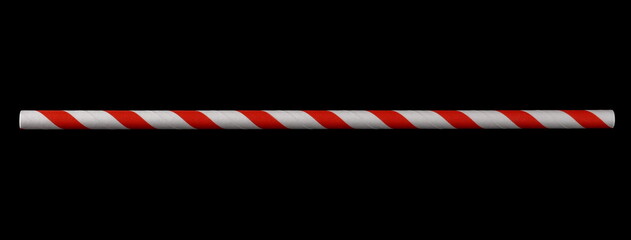 Paper straw isolated on black background and texture with clipping path, eco friendly