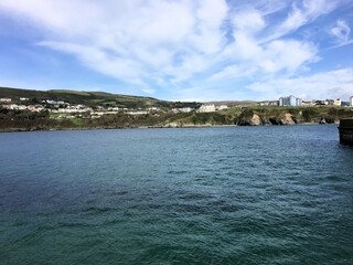 A view of the Isle of Man coast at Peel