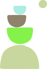 abstract shapes wall art design