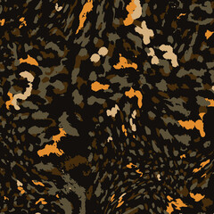Leopard print pattern. Vector seamless background. 