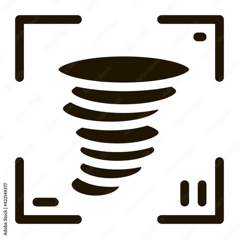 Poster Video Tornado Icon Vector Glyph Illustration