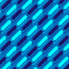 Seamless background concept blue rounded shapes abstract vector concept