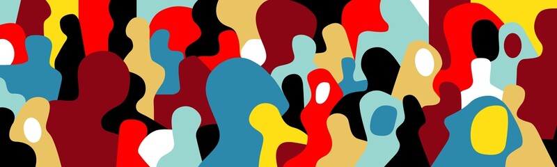 modern people - abstract vector art illustration, design element