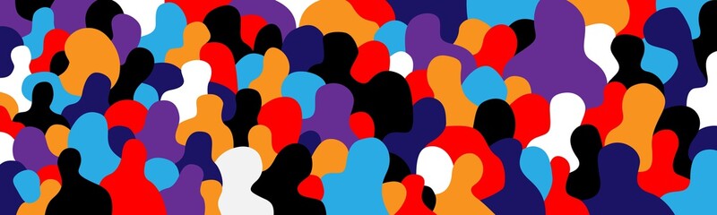 modern people - abstract vector art illustration, design element