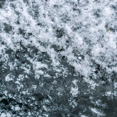 Fototapeta premium Abstract natural snow background with hoarfrost crystals