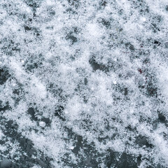 Abstract natural snow background with hoarfrost crystals.