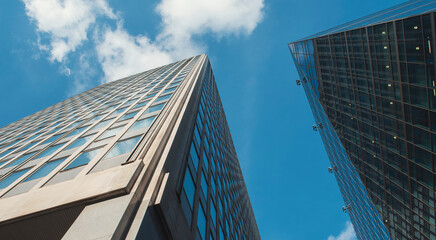 Fototapeta na wymiar modern skyscraper building in a business district in Europe