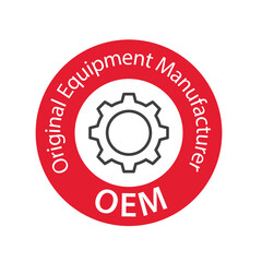 OEM Original Equipment Manufacturer stamp icon- vector illustration