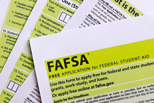 topview photo of FAFSA - free application for federal student aid