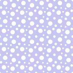 Colorful seamless dot pattern with pastel purple background 