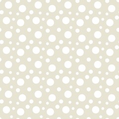Colorful seamless dot pattern with pastel beige background 