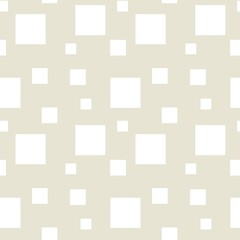 Colorful seamless pattern design with white squares and pastel beige background