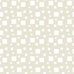 Colorful seamless pattern design with white squares and pastel beige background